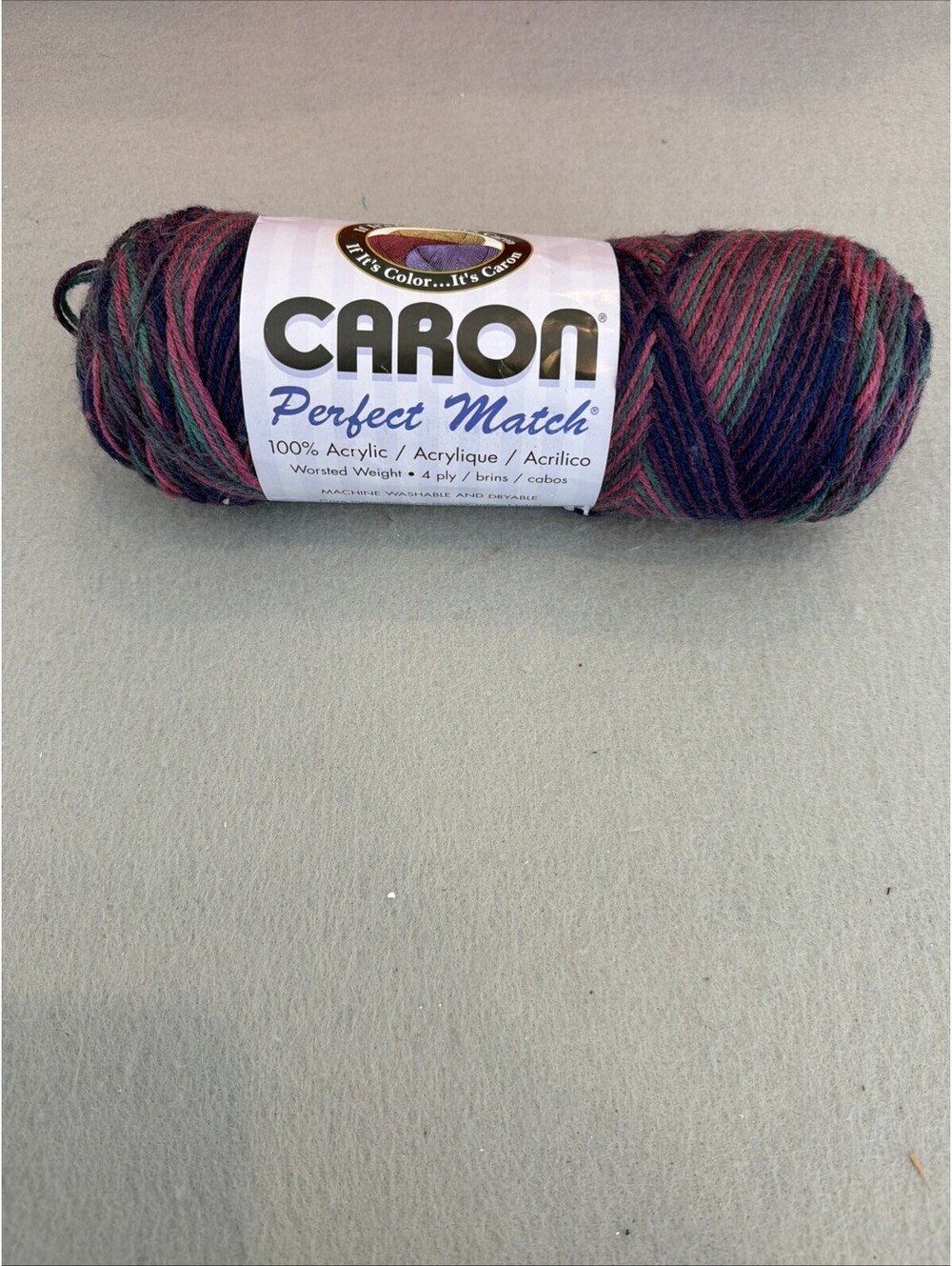 Caron Perfect Match Yarn Worsted Acrylic 6oz Evening Jewels Ombré New